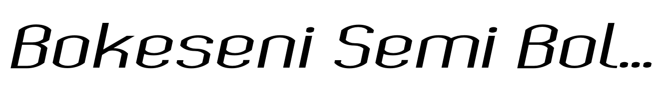 Bokeseni Semi Bold Expanded Italic